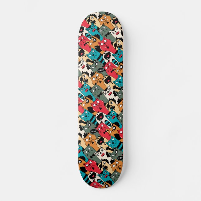 Kattens folkmassa mini skateboard bräda 18,5 cm (Framsida)