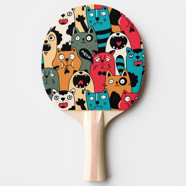 Kattens folkmassa pingisracket (Framsidan)