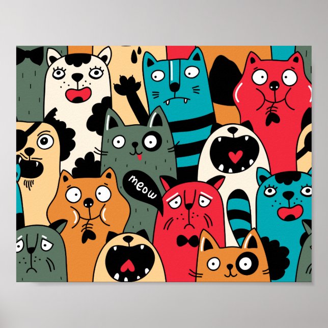 Kattens folkmassa poster (Framsidan)