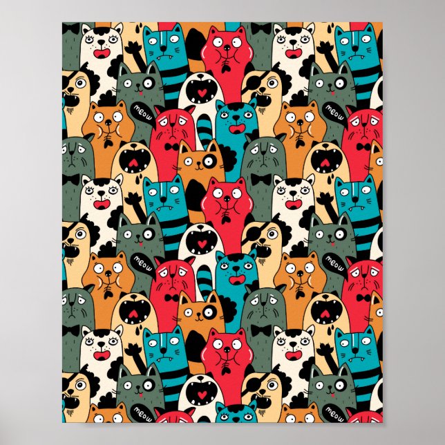 Kattens folkmassa poster (Framsidan)