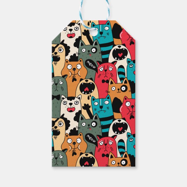 Kattens folkmassa presentetikett (Framsidan)