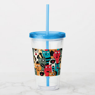 Kattens folkmassa take away mugg