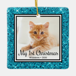 Kattens första jul 2-foto julgransprydnad keramik