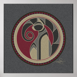 Kattens grått-bakgrund poster