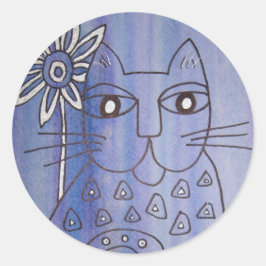 "Kattens Har "Blåarna" Runt Klistermärke