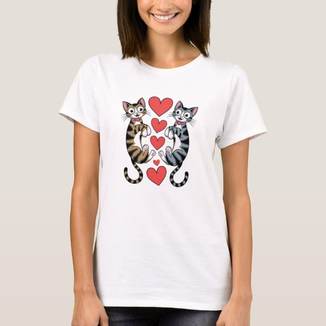 Kattens Hjarta T Shirt (Framsida)