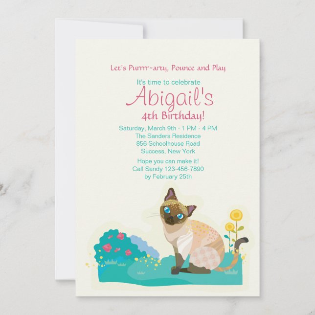 Kattens inbjudan till Meow-partiet (Framsida)