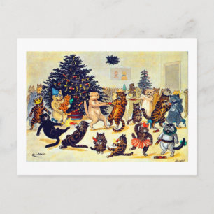 Kattens julfest, Louis Wain Helg Vykort