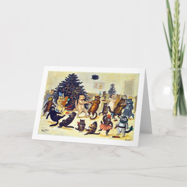 Kattens julfest, Louis Wain Helgkort (Framsida)