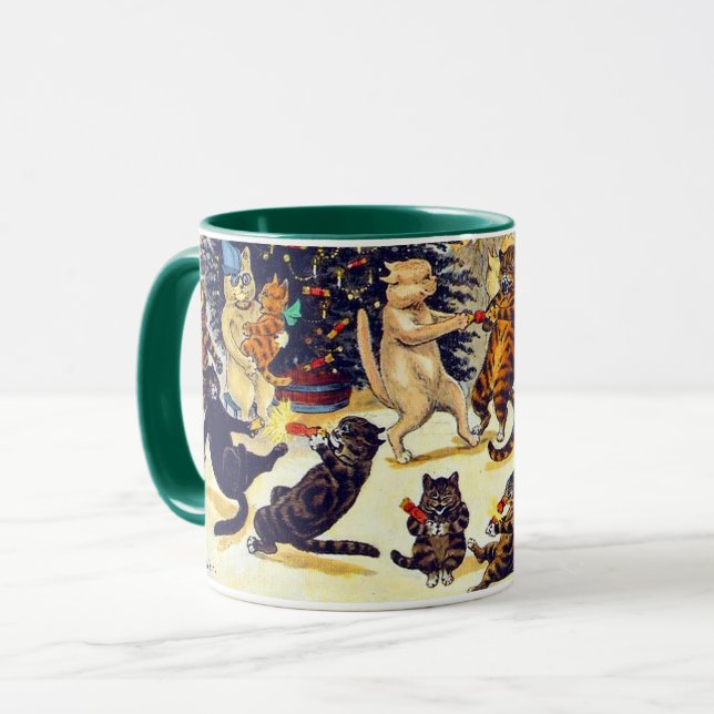 Kattens julfest, Louis Wain Mugg (Framsida vänster)