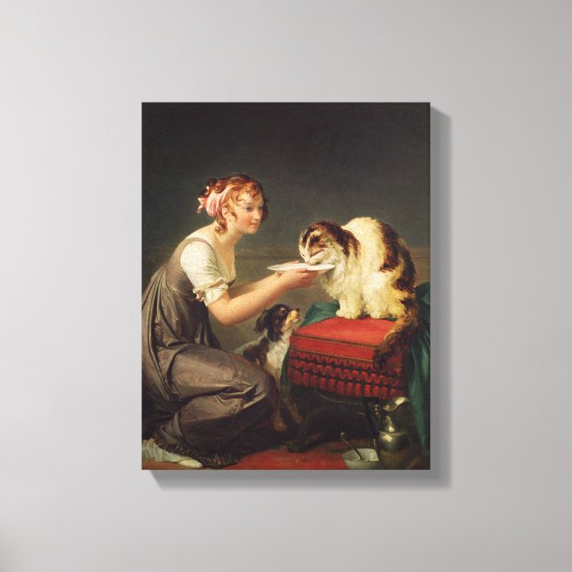 Kattens lunch canvastryck (Framsida)