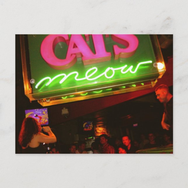 Kattens Meow NightClub i New Orleans Vykort (Framsida)