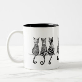 Kattens Meow Två-Tonad Mugg