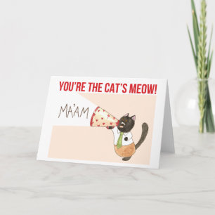 Kattens Meow-valentin Helgkort
