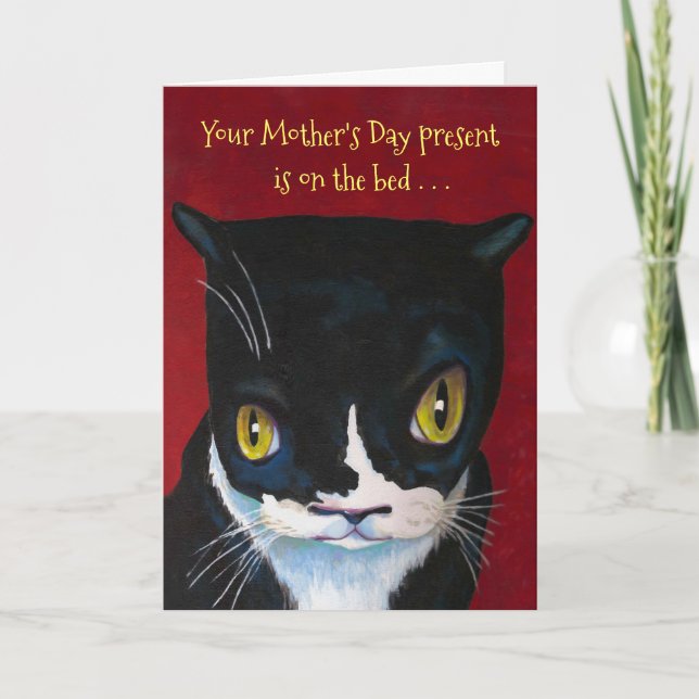 Kattens Mors dag-SURPRISE! Kort (Framsida)