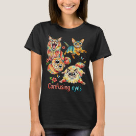 Kattens Nyfikna Kvartett, Söt Katt PNG Rolig Kattä T Shirt