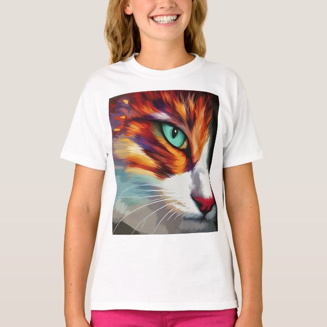 Kattens Öga-design T Shirt (Framsida)
