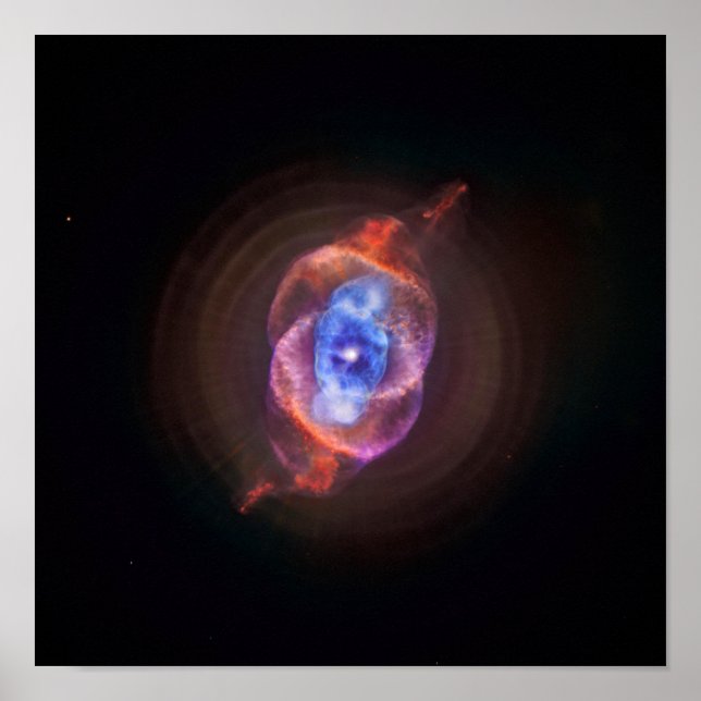 Kattens Öga Nebula - Hubble / Chandra Poster (Framsidan)