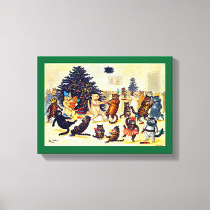 Kattens Party, Louis Wain Canvastryck