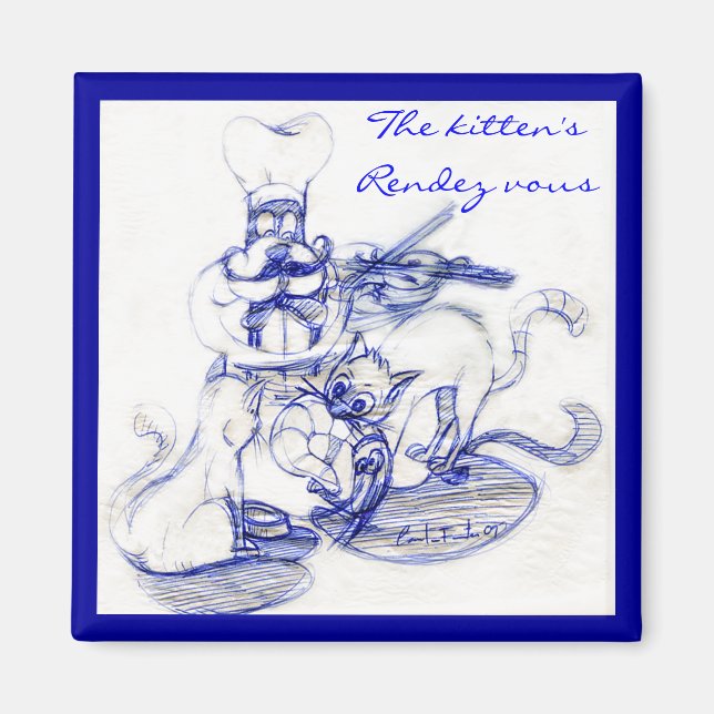 Kattens "rendez vous" magnet (Framsidan)