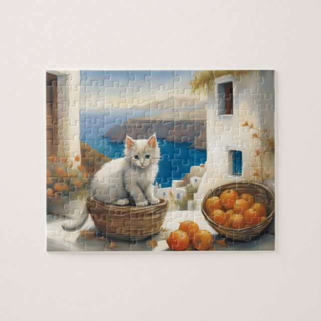 Kattens seaside Retreat Pussel (Horisontell)