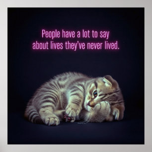 Kattens Shrug: Ostört Wisdom Poster