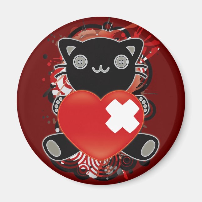 Kattens stoppade leksak magnet (Framsidan)