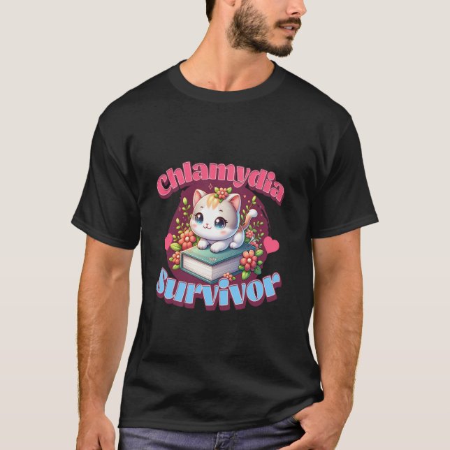 Kattentusiaster förbjudna böcker Klamydiaöverlevar T Shirt (Framsida)