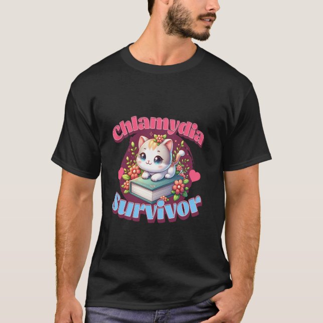 Kattentusiaster förbjudna böcker Klamydiaöverlevar T Shirt (Framsida)