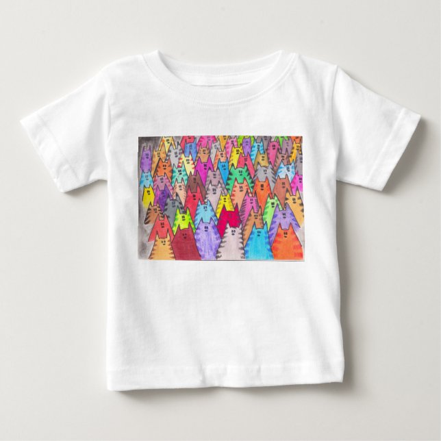 Katter 06 Baby TShirt T Shirt (Framsida)