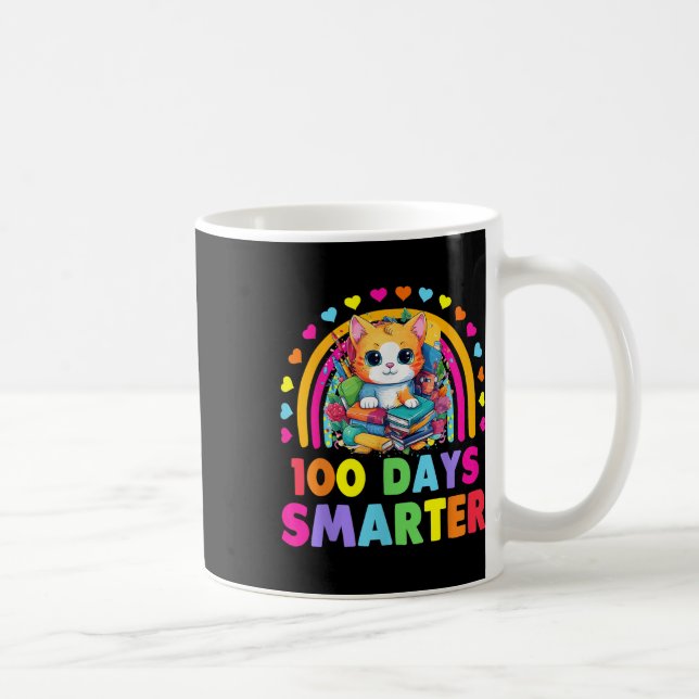 Katter 100-dagarsdag för skollärare 100 dagar smar kaffemugg (Höger)