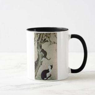 Katter 17th århundrade (bläck på silke) mugg