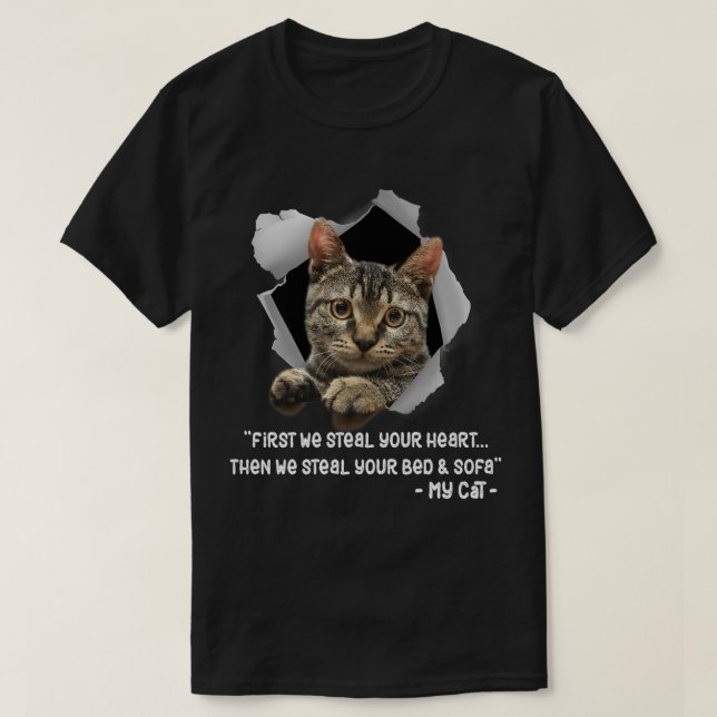Katter 365 Cat Soffa Roliga meningar Cat Lover Gif T Shirt (Design framsida)