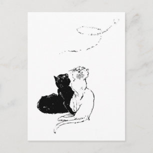 Katter, Alexandre Steinlen Vykort