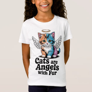 Katter är änglar med päls t shirt