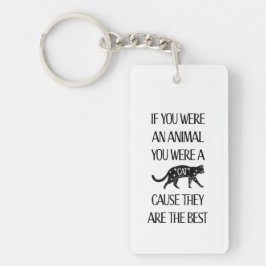 Katter är bäst.. Akrylnyckelkedja Nyckelring