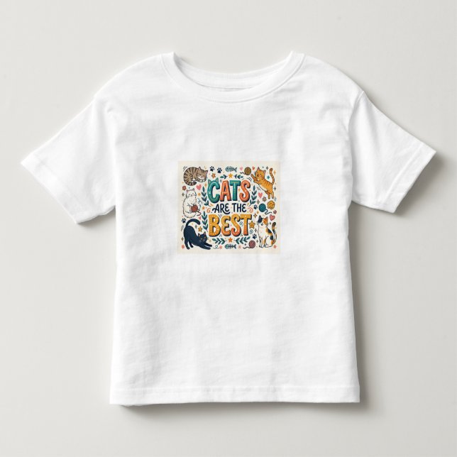 Katter Är Bäst T Shirt (Framsida)
