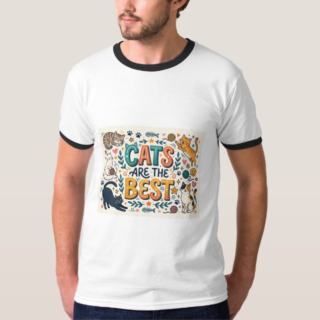 Katter Är Bäst T Shirt (Framsida)