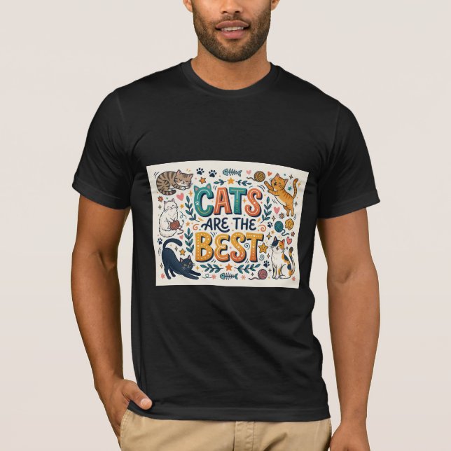 Katter Är Bäst T Shirt (Framsida)