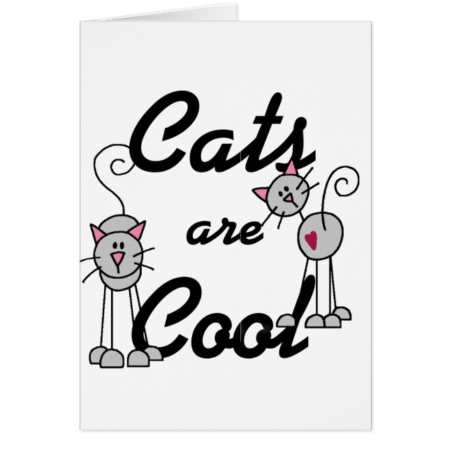 Katter är Coola- och gåsskjortor Hälsningskort (Framsidan)