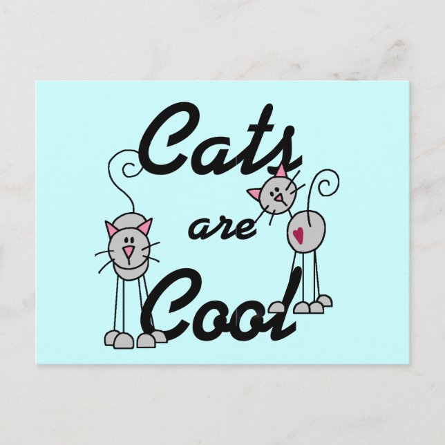 Katter är Coola- och gåsskjortor Vykort (Framsida)