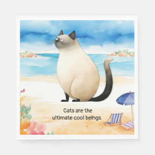 Katter är den yttersta coolan. pappersservett