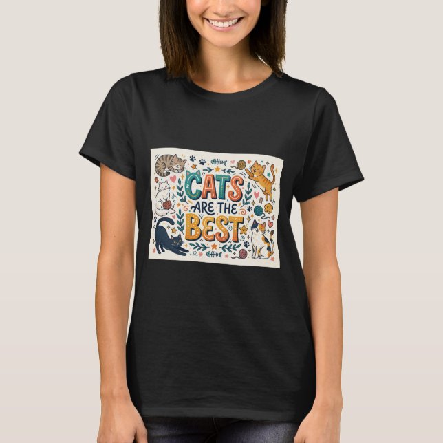 Katter är det bästa t shirt (Framsida)