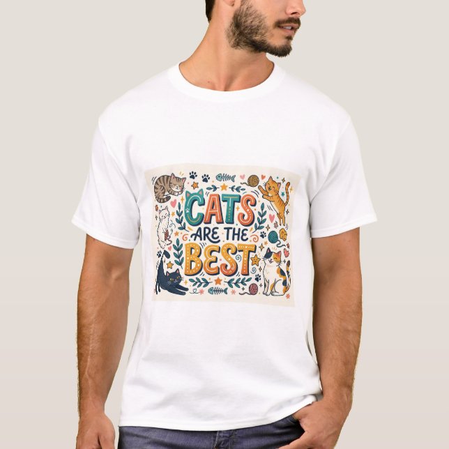 Katter är det bästa t shirt (Framsida)