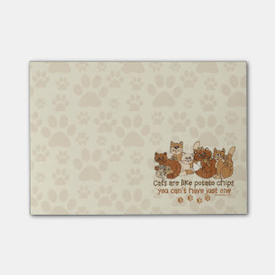 Katter är det lika potatischipordstävet post-it block