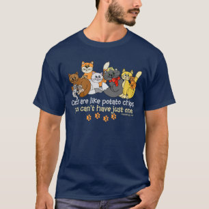 Katter är det lika potatischipordstävet t-shirt