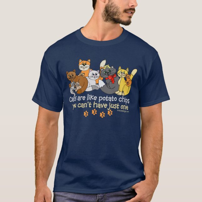 Katter är det lika potatischipordstävet t-shirt (Framsida)