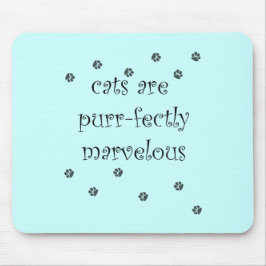 Katter är helt underbara med tass avtryck musmatta