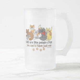Katter är lika potatischiper frostat ölglas