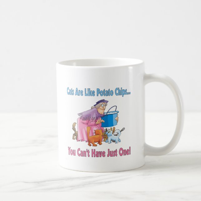 Katter är lika potatischiper kaffemugg (Höger)